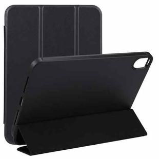 For iPad mini 6 3-folding TPU Horizontal Flip Leather Tablet Case with Holder(Black)