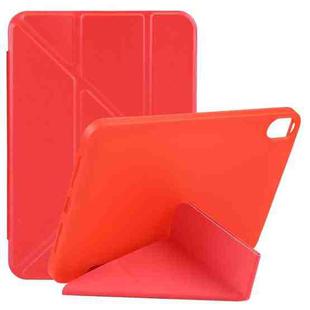 For iPad mini 6 TPU Horizontal Deformation Flip Leather Tablet Case with Holder(Red)