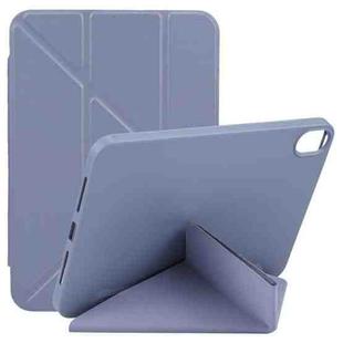 For iPad mini 6 TPU Horizontal Deformation Flip Leather Tablet Case with Holder(Lavender Grey)