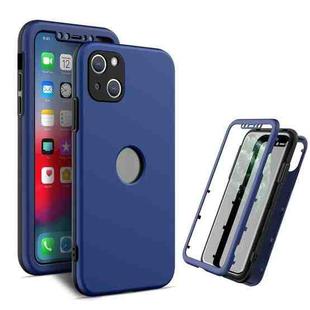360 Degrees Full Package PC + TPU Combination Case For iPhone 13(Black+Royal Blue)