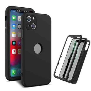 360 Degrees Full Package PC + TPU Combination Case For iPhone 13(Black+Black)