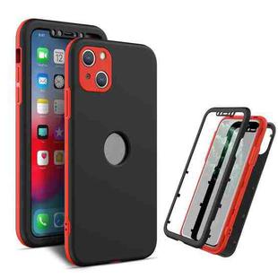 360 Degrees Full Package PC + TPU Combination Case For iPhone 13(Red+Black)