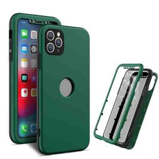 360 Degrees Full Package PC + TPU Combination Case For iPhone 11 Pro Max(Black+Dark Green)