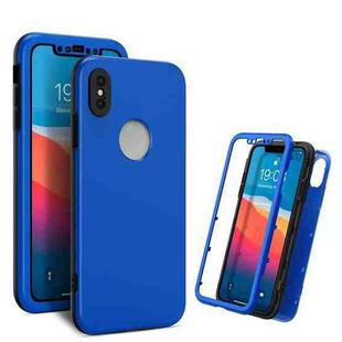360 Degrees Full Package PC + TPU Combination Case For iPhone XS Max(Black+Dark Blue)