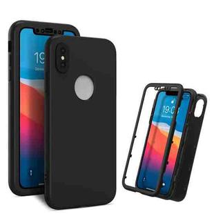 360 Degrees Full Package PC + TPU Combination Case For iPhone X / XS(Black+Black)