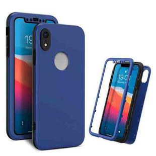 360 Degrees Full Package PC + TPU Combination Case For iPhone XR(Black+Royal Blue)