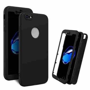 For iPhone 8 / 7 360 Degrees Full Package PC + TPU Combination Case(Black+Black)
