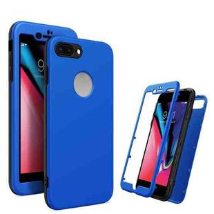 360 Degrees Full Package PC + TPU Combination Case For iPhone 8 Plus & 7 Plus(Black+Dark Blue)