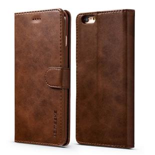For iPhone 6 / 6s LC.IMEEKE Calf Texture Horizontal Flip Leather Case, with Holder & Card Slots & Wallet(Brown)