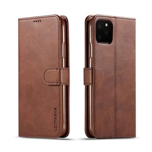 For iPhone 11 Pro Max LC.IMEEKE Calf Texture Horizontal Flip Leather Case, with Holder & Card Slots & Wallet(Brown)