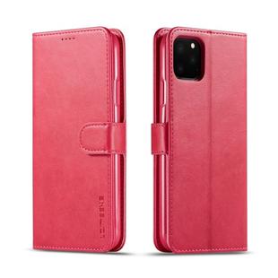 For iPhone 11 Pro Max LC.IMEEKE Calf Texture Horizontal Flip Leather Case, with Holder & Card Slots & Wallet(Red)
