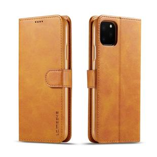 For iPhone 11 Pro Max LC.IMEEKE Calf Texture Horizontal Flip Leather Case, with Holder & Card Slots & Wallet(Yellow)