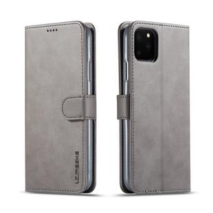 For iPhone 11 Pro Max LC.IMEEKE Calf Texture Horizontal Flip Leather Case, with Holder & Card Slots & Wallet(Grey)