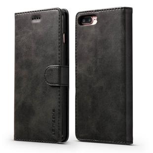 For iPhone 8 Plus / 7 Plus LC.IMEEKE Calf Texture Horizontal Flip Leather Case, with Holder & Card Slots & Wallet(Black)
