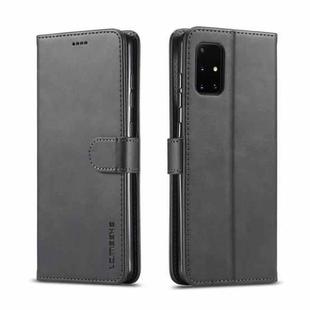 For Samsung Galaxy A03s 166mm LC.IMEEKE Calf Texture Horizontal Flip Leather Case with Holder & Card Slots & Wallet(Black)