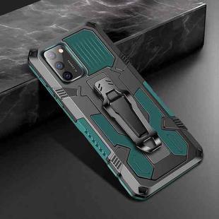 For Samsung Galaxy A03s 166mm Armor Warrior Shockproof PC + TPU Protective Case(Army Green)