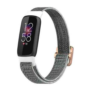For Fitbit Luxe Adjustable Elastic Nylon Watch Band(Seashell)