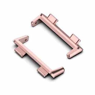 For OPPO Watch 2 42mm 1 Pair Metal Watch Band Connector(Rose Pink)