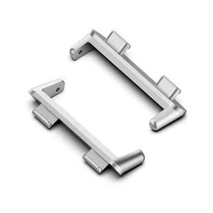 For OPPO Watch 2 42mm 1 Pair Metal Watch Band Connector(Silver)