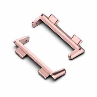 For OPPO Watch 2 46mm 1 Pair Metal Watch Band Connector(Rose Pink)