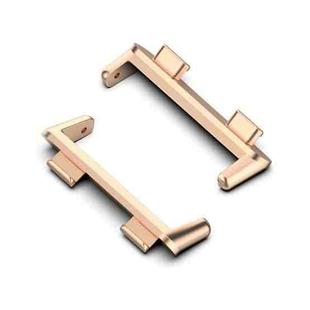 For OPPO Watch 2 46mm 1 Pair Metal Watch Band Connector(Rose Gold)
