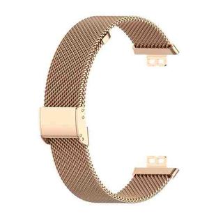 For Huawei Watch Fit Mesh Metal Watch Band(Rose Gold)