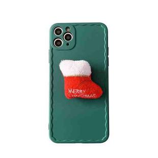 Christmas Wave Shockproof TPU Protective Case For iPhone 13 Pro Max(Christmas Socks)