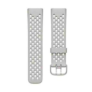 For Fitbit Charge 5 Silicone Hole Watch Band(Apricot)