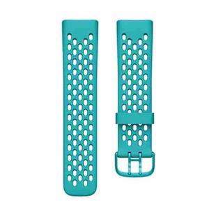 For Fitbit Charge 5 Silicone Hole Watch Band(Green)