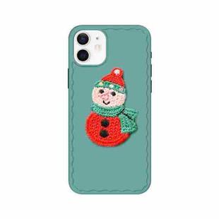knitting Christmas Pattern Wave TPU Case For iPhone 12(Snowman)