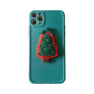Christmas Tree Wave Shockproof TPU Protective Case For iPhone 12 mini(Green)