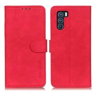 For OPPO K9 Pro KHAZNEH Retro Texture PU + TPU Horizontal Flip Leather Case with Holder & Card Slots & Wallet(Red)