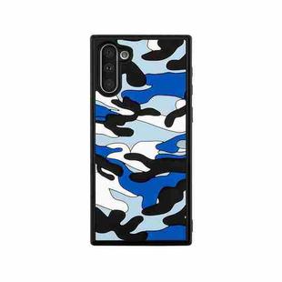 For Samsung Galaxy Note10 Camouflage Clouds Embossed Skin Feel Silicone Shockproof Case(Blue)
