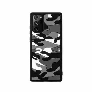 For Samsung Galaxy Note20 Camouflage Clouds Embossed Skin Feel Silicone Shockproof Case(Black)