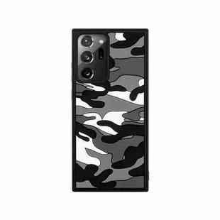 For Samsung Galaxy Note20 Ultra Camouflage Clouds Embossed Skin Feel Silicone Shockproof Case(Black)