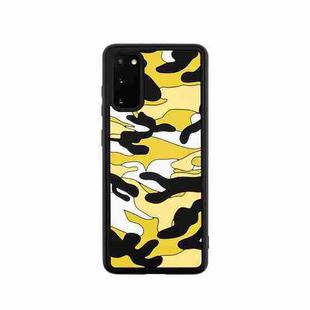For Samsung Galaxy S20 Camouflage Clouds Embossed Skin Feel Silicone Shockproof Case(Yellow)