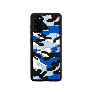 For Samsung Galaxy S20 Camouflage Clouds Embossed Skin Feel Silicone Shockproof Case(Blue)