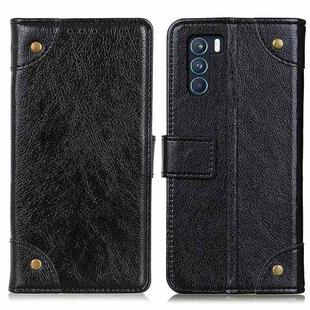 For OPPO K9 Pro Copper Buckle Nappa Texture Horizontal Flip Leather Case with Holder & Card Slots & Wallet(Black)