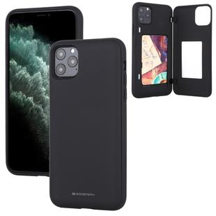 For iPhone 11 Pro GOOSPERY MAGNETIC DOOR BUMPER Magnetic Catche Shockproof Soft TPU + PC Case With Card Slot(Black)