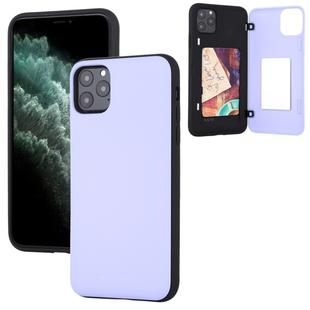 For iPhone 11 Pro GOOSPERY MAGNETIC DOOR BUMPER Magnetic Catche Shockproof Soft TPU + PC Case With Card Slot(Purple)