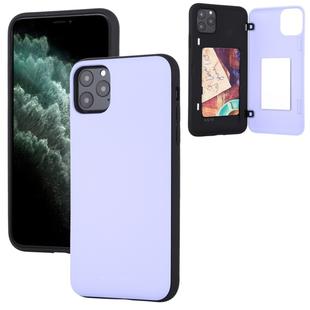 For iPhone 11 Pro Max GOOSPERY MAGNETIC DOOR BUMPER Magnetic Catche Shockproof Soft TPU + PC Case With Card Slot(Purple)