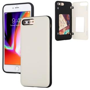 For iPhone 8 Plus / 7 Plus GOOSPERY MAGNETIC DOOR BUMPER Magnetic Catche Shockproof Soft TPU + PC Case With Card Slot(White)