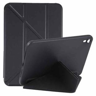 For iPad mini 6 Multi-folding Horizontal Flip Honeycomb PU Leather + Shockproof TPU Tablet Case with Holder(Black)
