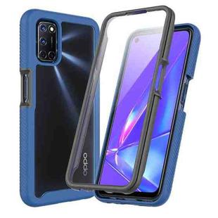 For OPPO A52 / A72 / A92 Starry Sky Solid Color Series Shockproof PC + TPU Protective Case with PET Film(Blue)