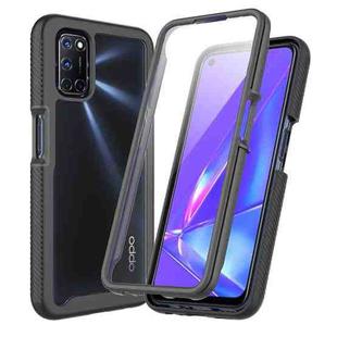 For OPPO A52 / A72 / A92 Starry Sky Solid Color Series Shockproof PC + TPU Protective Case with PET Film(Black)
