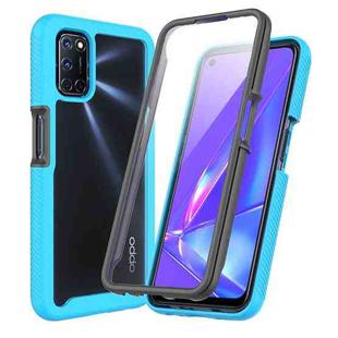 For OPPO A52 / A72 / A92 Starry Sky Solid Color Series Shockproof PC + TPU Protective Case with PET Film(Sky Blue)
