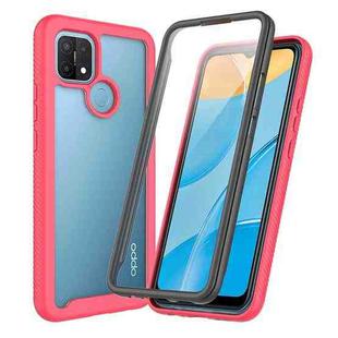 For OPPO A15 Starry Sky Solid Color Series Shockproof PC + TPU Protective Case with PET Film(Red)
