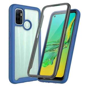 For OPPO A53 Starry Sky Solid Color Series Shockproof PC + TPU Protective Case with PET Film(Blue)