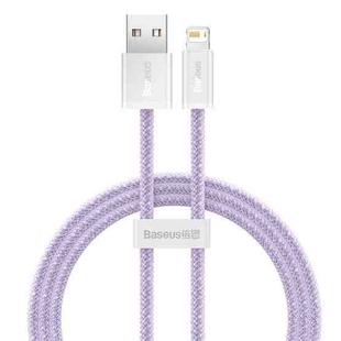 Baseus CALD000405 Dynamic Series 2.4A USB to 8 Pin Fast Charging Data Cable, Cable Length:1m(Purple)