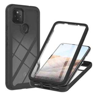 For Google Pixel 5A 5G Starry Sky Solid Color Series Shockproof PC + TPU Protective Case with PET Film(Black)